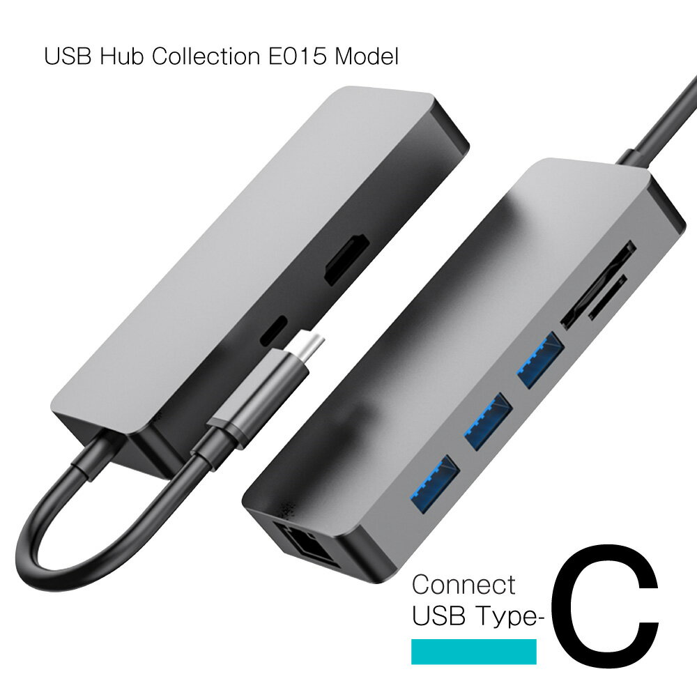 WEB限定販売 USBハブ E015【多摩電子工業 送料無料 多機能 テレワーク USBハブ USB3.1 Gen1 タイプC接続 USB-A HDMI LAN SD マイクロSD タイプCポート TYPE-C 日本メーカー】