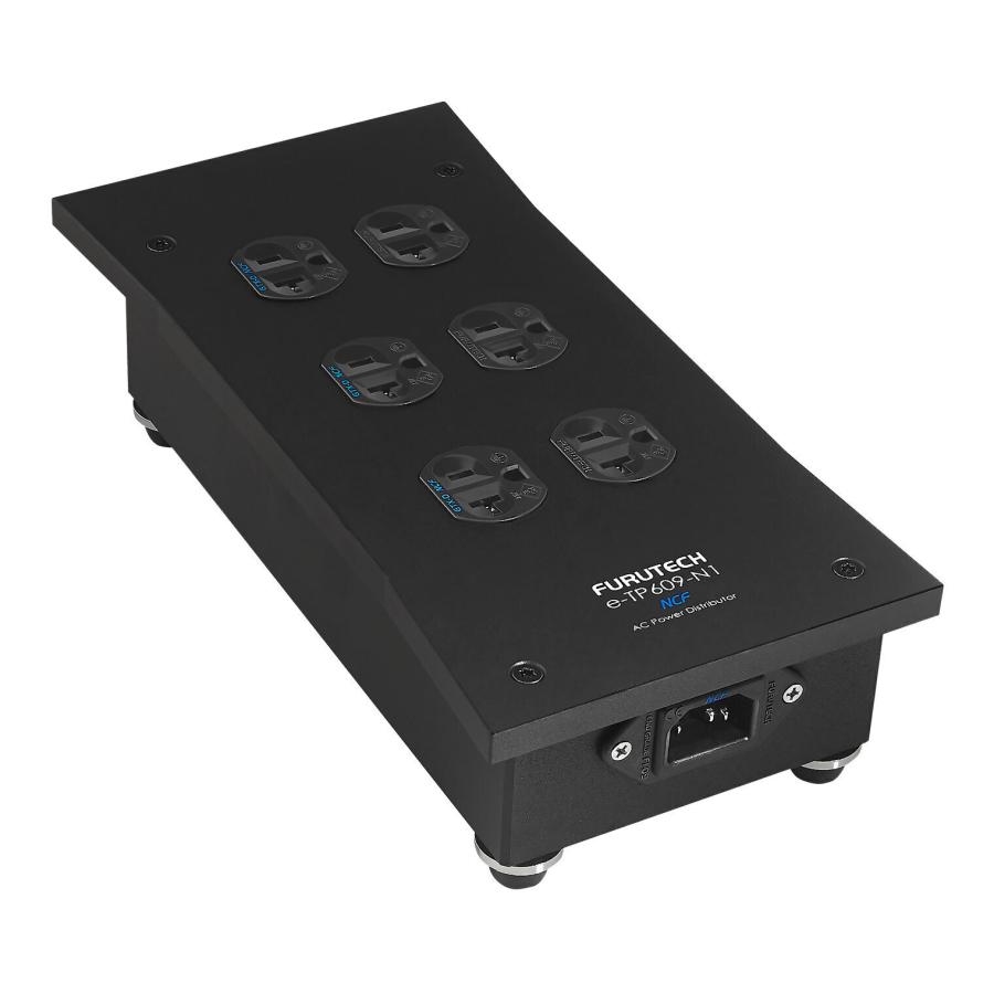 先進的な素材とテクノロジーにより安定した静音電源を供給します 商品説明 e-TP609 NCF を極めて効果的な非共鳴コーティングで仕上げ、新たに音のチューニングを施しました。 【究極のトップエンド性能をリーズナブルな価格で実現】FURUTECH e-TP609 NCF-N1は、妥協のない性能とデザインを求めるこだわり派のオーディオファンやビジュアルファンのために設計された、リファレンスグレードのデュアルセクション・パワーディストリビューターです。ハイエンドシステムでは見過ごされがちな電源ラインの汚染という重大な問題に対処することで、e-TP609 NCF-N1は、よりクリーンで安定した電力をコンポーネントに供給し、音質を向上させます。高音が耳障りで平坦、中音域が膨らみ音場感に欠ける、映像方面ではゴースト、色ずれ、ディスプレイのノイズなど・・・これらはAC電源の汚染が原因と考えられます。e-TP609 NCF-N1は、精密なエンジニアリングと先進的な素材を用いることで、これらの問題を解消します。しかも、このレベルの品質とは思えないほどの低価格を実現しています。【仕様】・コンセント:GTX-D NCF(R)x3[米国特許番号8/133/064]・α(アルファ)純銅非磁性ロジウムメッキ導体・本体材質:ナイロン/グラスファイバー「NCF」、特殊な共振防止ナノサイズ結晶、セラミックパウダー、カーボンパウダー・ダンピング材を使用・カバー材質:ポリカーボネート「NCF」、特殊な共振防止ナノサイズ結晶、セラミックパウダー、カーボンパウダー・ダンピング材を使用・インレット:FI-09 NCF(R)IEC AC inlet・ロジウムメッキα(アルファ)純銅導体・本体素材:特殊なナノサイズ結晶構造の共振防止セラミックパウダーとカーボンパウダー・ダンピング材を配合したナイロン/グラスファイバー「NCF」素材・ア-キシャル・ロッキング・システム[米国特許番号7/648/391/日本特許番号4616208]・Formula GC-303・内部配線:FURUTECH Alpha-22導体(断面積は3.8mm2、12 AWG)・美しく仕上げられた特殊グレードのアルミニウムシャーシ。極めて効果的な非共振コーティング(ブラック)で仕上げられています・RFI(無線周波数干渉)を効果的に遮断・すべての導体にFURUTECH独自のα(アルファ)プロセス処理を施しています・寸法:約266(l)x 130(w)x 56.5(h)mm±1mm(脚部を除く)・正味重量:約2.94kg・定格:15A 125V AC・メーカー保証期間:1年