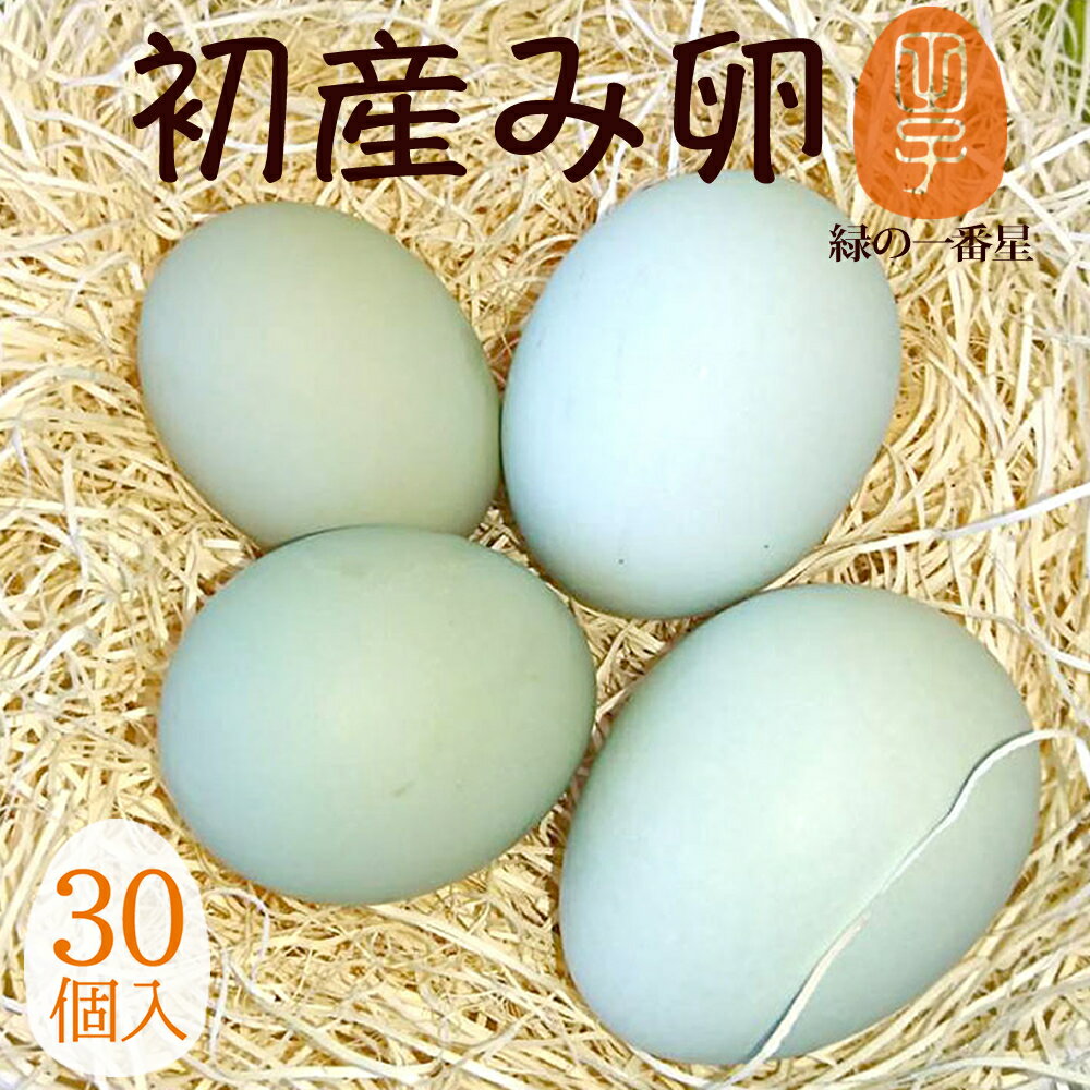 初産み卵 緑の一番星【生卵30個入(生卵25個+破損保証5個