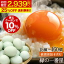 クーポンで10%OFF(9/4 20時~) 緑の一番星 初回お試しは25%OFF! 卵 15~160個 無選別 M~L 破損保証含む 生卵 高級 緑の一番星 たまご ギフト卵かけご飯 アローカナ 大黄卵鶏が産む 青い卵 ブランド卵 緑の卵 トレイ入 のし カード 食べ物 新鮮 産直 お取り寄せ グルメ 玉子