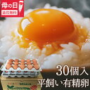 母の日間に合う! 卵 生卵 高級 有精卵 平飼い たまご ギフト【生卵30個入(生卵25個+破損保証5個)】卵かけご飯 トレイ入 のし カード無料 平飼いでスト...