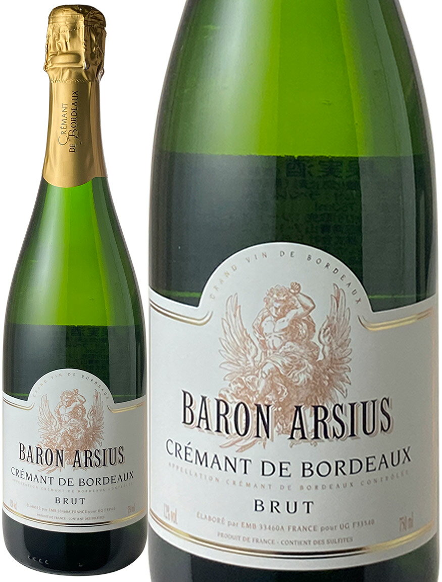 ワイン名Cremant de Bordeaux / Baron d'ARSIUSワイン種別泡白ブドウ品種セミヨン　カベルネ・フラン　ミュスカデル生産者バロン・ダルシウス生産地などフランスのスパークリングワイン　クレマン原産地呼称AOCクレマン・ド・ボルドーその他備考溌剌とした泡と、ジューシーな果実味が魅力の自社輸入クレマン・ド・ボルドー！ シャンパーニュと同じ瓶内二次発酵製法ながら、シャンパーニュよりも手頃な価格とシャンパーニュに匹敵する香り・味わいで人気のあるフランスのスパークリングワイン、クレマン。 クレマンを造る地域は全部で8つありますが、その中でもクレマン・ド・ボルドーは、クレマン・ド・ブルゴーニュと並んで特に人気の高い銘柄です。 こちらの「バロン・ダルシウス」は、ドラジェ自社輸入の高品質クレマン・ド・ボルドー。きめ細かくいきいきとした泡と、果実味たっぷりのジューシーな味わいが魅力で、食事に合わせやすい爽やかなスパークリングワインです。 熟したリンゴや蜜っぽさもほのかに感じられ、コクと複雑さも兼ね備えた毎日でも飲みたくなる1本です！ ※こちらの商品は、ラベル不良などの訳あり品です！ ワインの状態は問題ござませんが、外観不良の為、通常価格よりもお安く販売しております。