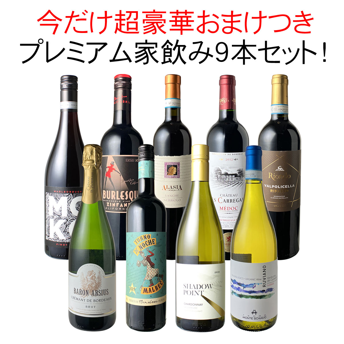 【送料無料】ワインセット プレミアム 家飲み ワイン 9本 セット 赤ワイン 白ワイン スパークリングワイン 飲み比べ 父の日 御祝 誕生日 結婚祝い 第16弾