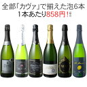 【送料無料】ワインセット カヴァ 6本 セット 辛口 シャンパン製法 瓶内二次発