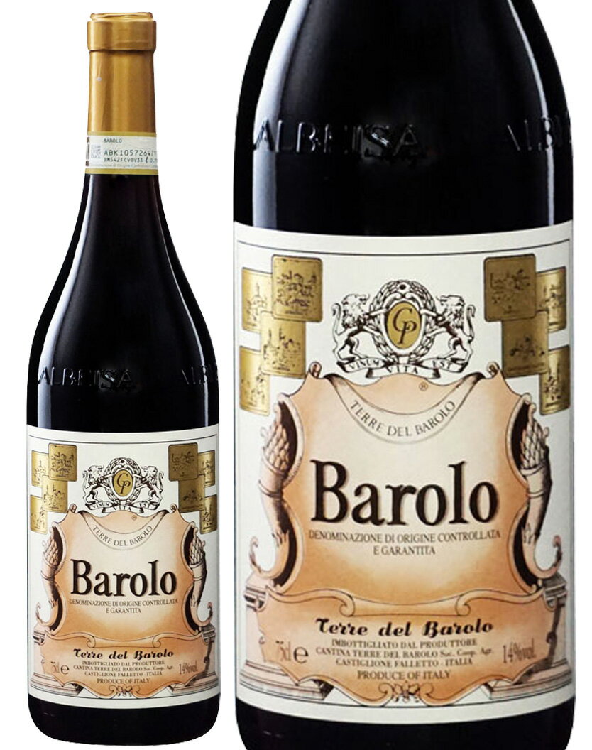 ワイン名 Barolo 2008 / Terre del Barolo ワイン種別 赤ワイン ブドウ品種 ネッビオーロ 生産者 テッレ・デル・バローロ 産地 イタリア・ピエモンテ 原産地呼称 DOCGバローロ アルコール度数 14％ 容量 750ml その他備考 ●イタリア代表赤ワイン！！ バローロは、ネッビオーロから造られるD.O.C.G.ワイン。イタリアの公共行事にも使われるまさにイタリアを代表するワインです！ 集約感のあるワインにするため、2,500Lと5,000Lの樽で2年熟成させています。これにより構成もしっかりあり、余韻も長く、長期熟成が楽しめます。 お食事は仔牛や鹿のグリル、フォアグラやジビエ料理、癖のあるチーズなどにも良く合います。