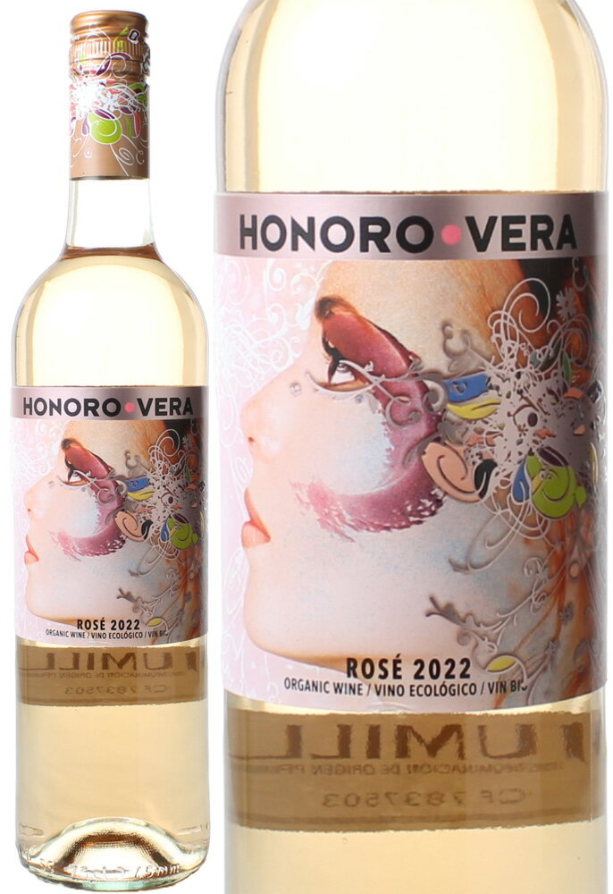ワイン名Honoro Vera Rosato / Bodegas Atecaワイン種別ロゼブドウ品種テンプラニーリョ　シラー　生産者ヒル・ファミリー・エステーツ生産地などスペイン　原産地呼称DOフミーリャその他備考一度見たら絶対に忘れないラベルのワイン、オノロ・ベラ。 「ガルナッチャ」の赤が当店でも長年人気ですが、こちらはそのロゼワイン。ガルナッチャと同じく、非常にアーティスティックなラベルは、一度見たら忘れないでしょう。 生産するワイナリーは、スペインのヒル・ファミリー・エステーツ。ヒル・ファミリーと言えば、スペインのフミ―リャのポテンシャルを世界に知らしめた、日本でも人気の「ファン・ヒル」で有名な造り手です。 テンプラニーリョとシラーのブレンドによるこのロゼワインは、果汁はプレスによるものとセニエの両方を使用しています。収穫後ワイナリーに葡萄が到着してから、一切酸素に触れずに醸造出来る最新の設備を導入しています。 きりりとした心地よい酸のあるさわやかな味わい。誰でも親しみやすく、飲みやすいワインで、赤い果実やチェリーの風味、さらにイチゴやスイカを思わせる風味も感じられます。余韻は非常になめらか。非常にすっきりした味わいをお楽しみいただけます。 オノロ・ベラの赤ワインもアーティスティック！＞＞
