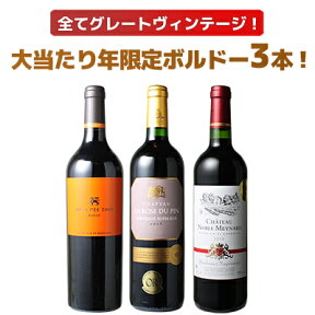 【送料無料】ワインセット 2010年 2015年 ボルドー 当り年 3本セット ギフト プレゼント 赤ワイン ビッグ・ヴィンテージ 還暦祝い 御祝 結婚祝い ソムリエ厳選 ワイン wine 第89弾