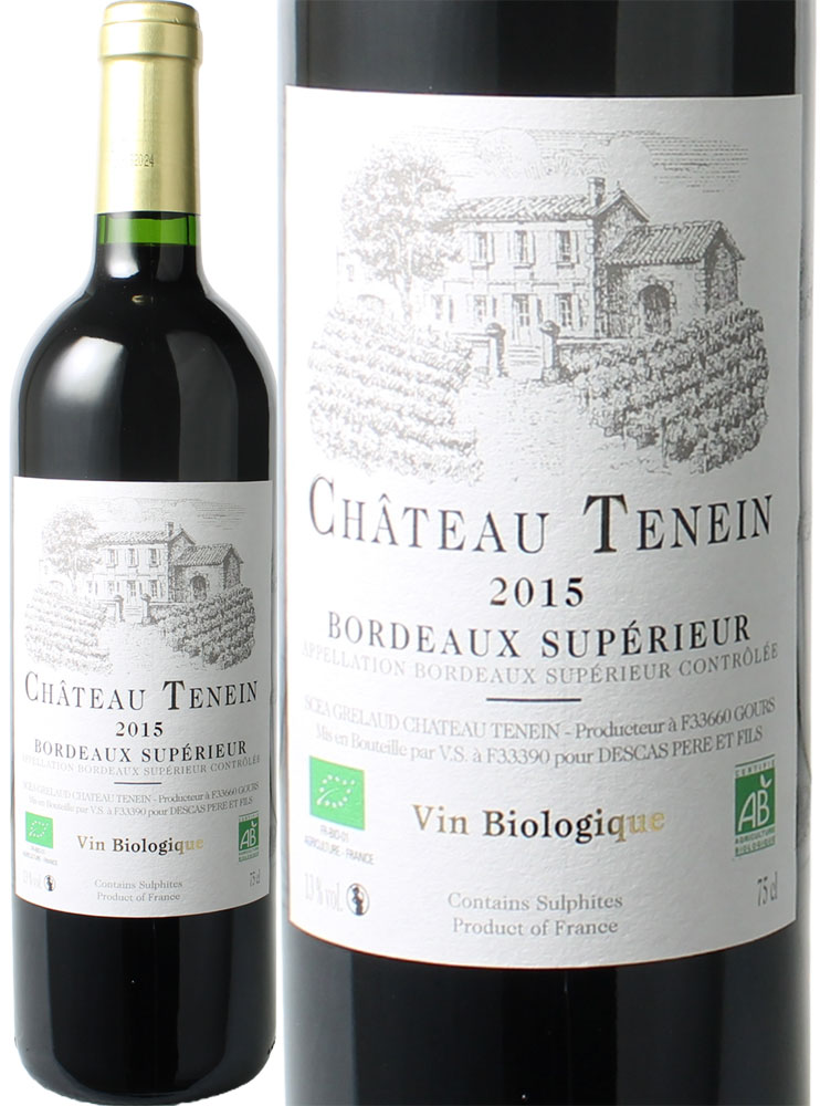 【終売SALE】シャトー・テネン　[2015]　＜赤＞　＜ワイン／ボルドー＞【Pup】