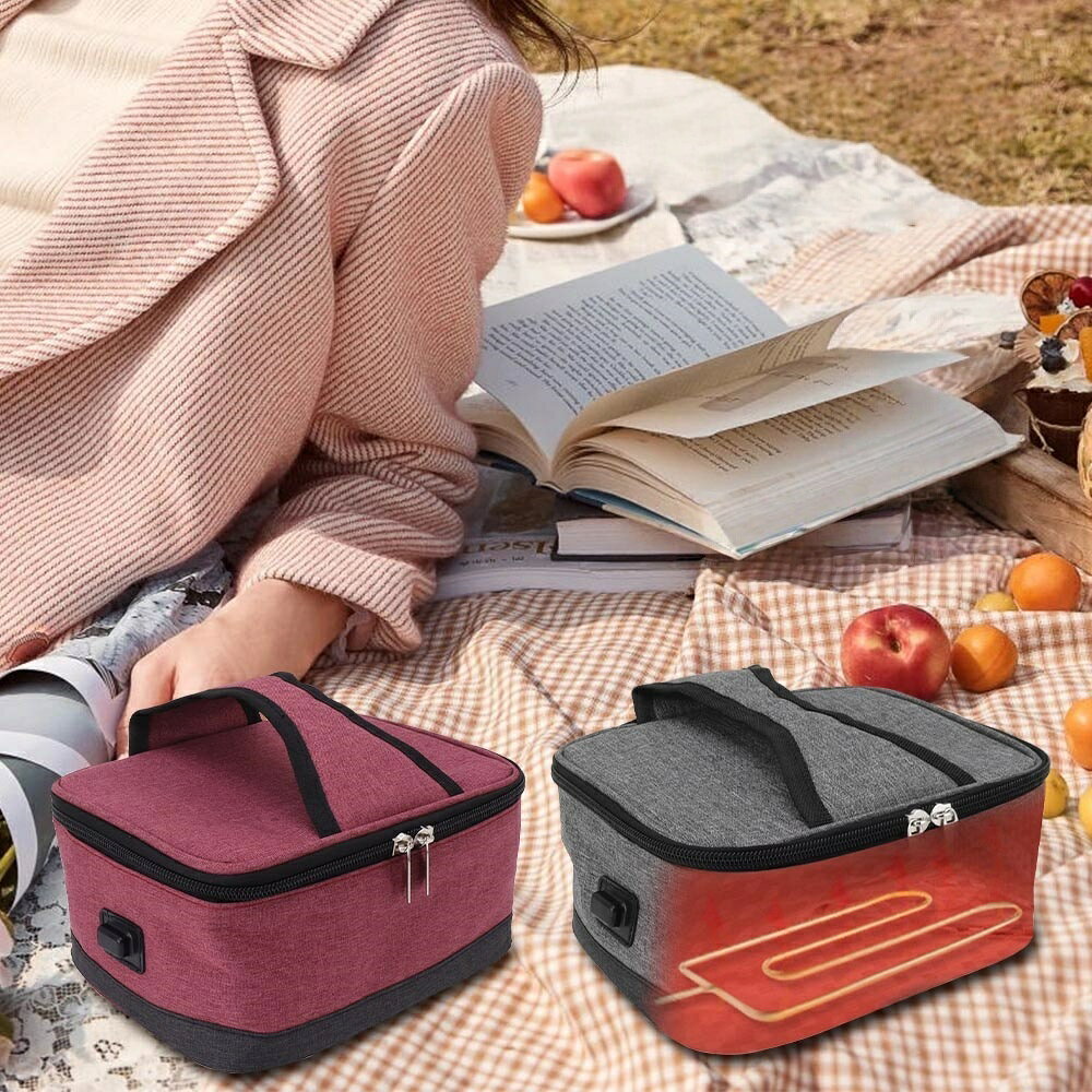 Rakuten - ランチバッグ 加熱 弁当箱 保温バッグ USB加熱 電気保温バッグ お弁当袋 保温断熱バッグ 手提げ 漏電防止 操作簡単 ボトルウォーマー ア USBケーブル付き 牛乳加熱バッグキャリア 携帯型