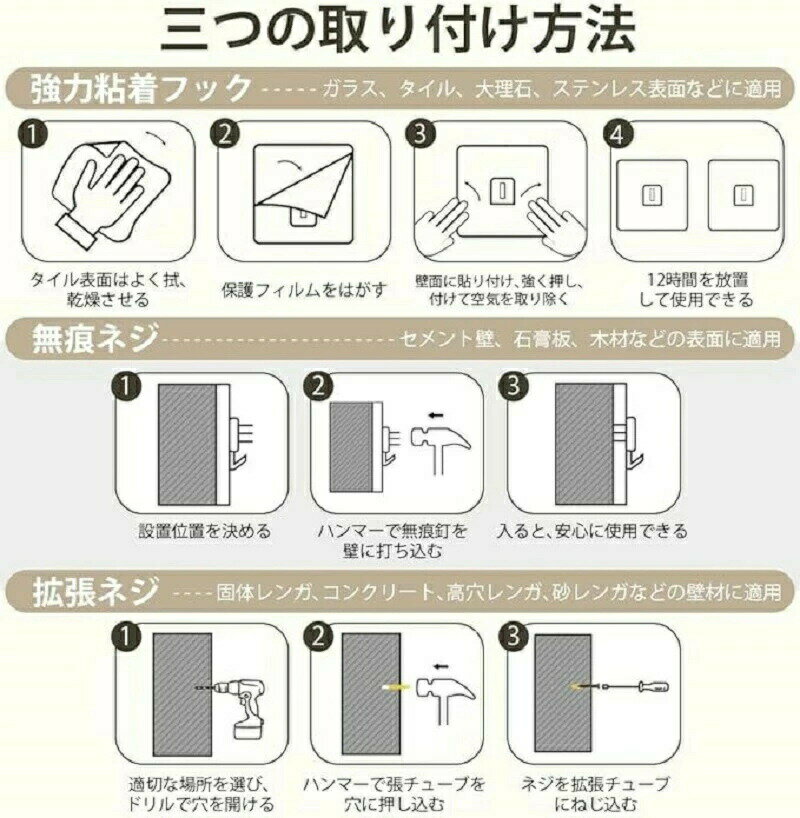 ウォールシェルフ 壁掛け棚 3段 幅60cm 高さ調節可能 飾り棚 本棚 収納ラック DIY ...
