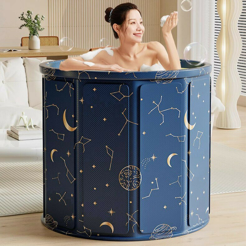 Rakuten - バスタブ 折り畳み式浴槽 ポータブルバスタブ 浴室 大人の子供spa お風呂の浴槽 70*65cm 簡易浴槽 持ち運び浴槽 クラシック スタイル ファミリー用 シャワー 使いやすい 収納簡単