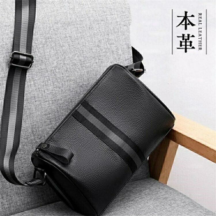 Rakuten - ショルダーバッグ メンズ 本革 革 大容量 バッグ 撥水 斜め掛け レザー ミニショルダー