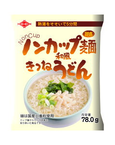 【ケース販売】ノンカップ麺24個入り（和風きつねうどん）78g　（めん65g）