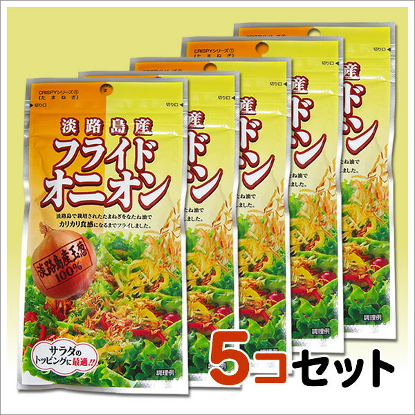 送料無料！　メール便でお届け♪　淡路島産玉葱をサクサクにフライしました！　フライドオニオン　23g X5