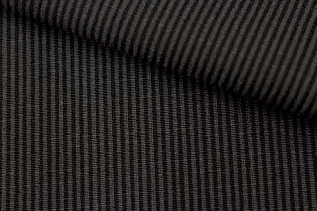 東レ シルジェリー 男物きもの 反物 万筋 黒/ダークグレー