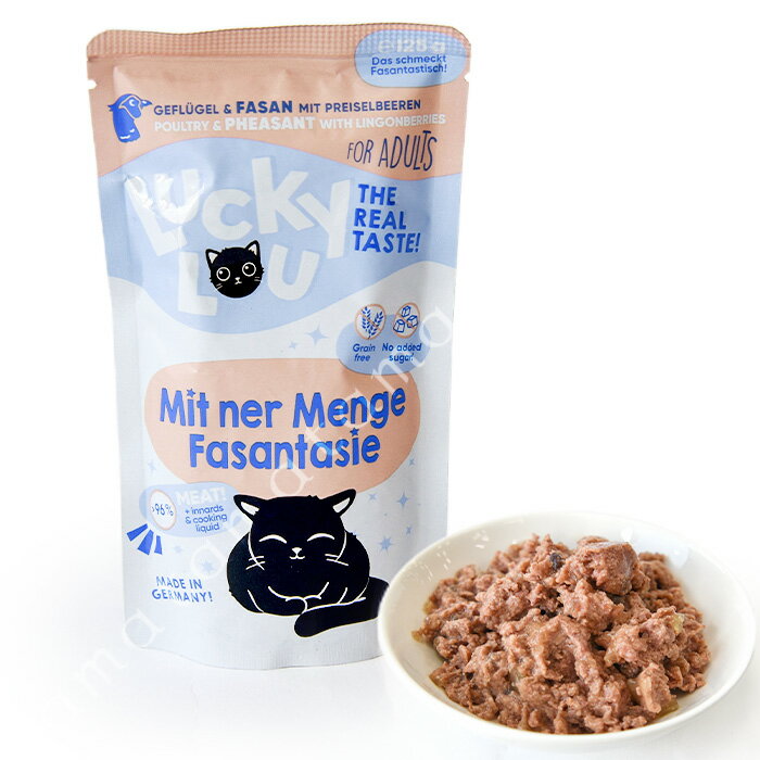 ラッキールー アダルト ポルトリー＆キジ 125g 猫 キャットフード グレインフリー ウェットフード 総合栄養食