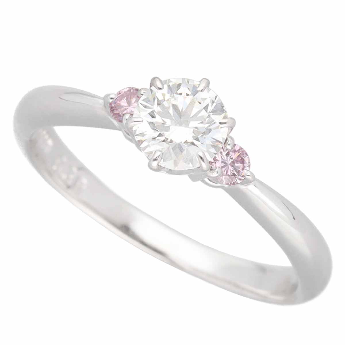 乐天商城 - TASAKI タサキ ダイヤモンド(0.384ct G-VS1-VG)　ピンクダイヤモンド(0.05ct) リング Pt950 プラチナ 日本サイズ約8号 #48 鑑定書【送料無料】【代引き手数料無料】指輪【中古】210011101