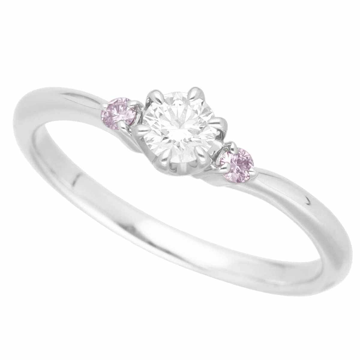 乐天商城 - Star Jewelry スタージュエリー ダイヤモンド(0.160ct G-VS2-Ex) ピンクダイヤモンド(0.03ct) ソリテア リング PT950 プラチナ 日本サイズ約7号 #47 鑑定書【送料無料】【代引き手数料無料】指輪【中古】210151201