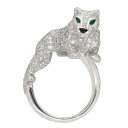 Cartier カルティエ ダイヤモンド パンテール スーキー リング エメラルド オニキス 750 K18 WG ホワイトゴールド 日本サイズ約14号 ♯54...