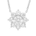 HARRY WINSTON ハリーウィンストン サンフラワー ペンダント ネックレス ミディアム ダイヤモンド(1.03ct E-VS1-3Ex) サイドダイヤ...