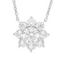 HARRY WINSTON ハリーウィンストン サンフラワー ペンダント ネックレス ミディアム ダイヤモンド(1.03ct E-VS1-3Ex) サイドダイヤモンド(約1.21ct) PT950 プラチナ GIA鑑定書 HW【送料無料】【代引き手数料無料】【中古】24120301