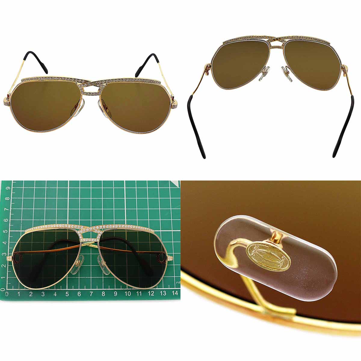 Cartier ����ƥ��� ��������� ������ɡ��� �ѥԥ�� 130 59-14 ���󥰥饹 ���������� 750 K18 YG ��������������ɡ�����̵���ۡ�����������̵���ۥᥬ�� �������š�21250402