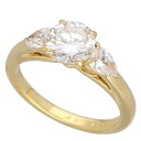 Cartier カルティエ ダイヤモンド(1.01ct D-VS1-VG) リング 750 K18 YG イエローゴールド 日本サイズ約8.5号 #48.5【送...