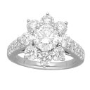 HARRY WINSTON ハリーウィンストン ダイヤモンド(1.03ct D-VVS2-3Ex) サイドダイヤモンド(2.42ct)サンフラワー リング（ミディアム) PT950 プラチナ 日本サイズ約7.5号 #47.5 HW【送料無料】指輪【中古】22240403