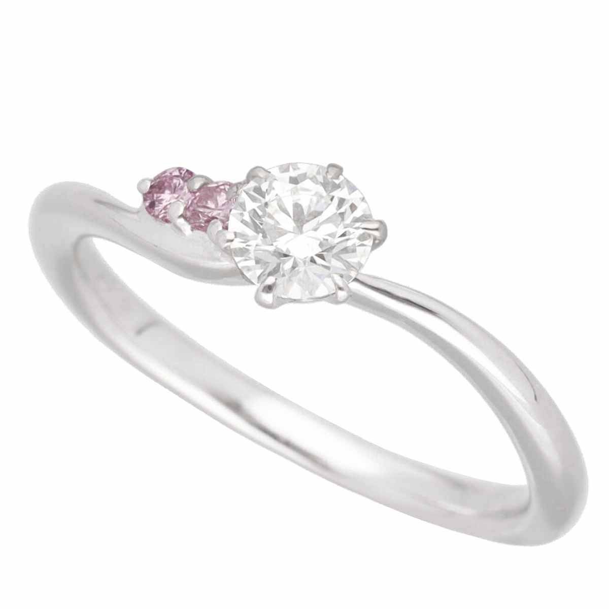 Rakuten - ハートアンドキューピットエクセレントカットダイヤモンド(0.267ct G-SI1-Ex) サイドピンクダイヤモンド(0.04ct) リング Pt900 プラチナ 日本サイズ約7号 #47 鑑定書 鑑別書 【送料無料】【代引き手数料無料】指輪【中古】23240503