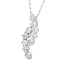 ダイヤモンド(1.00ct)ペンダント ネックレス Pt900/850 プラチナ【送料無料】【代引き手数料無料】【中古】23581004