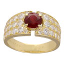Van Cleef&Arpels ヴァンクリーフ&アーペル タイ産 ルビー(1.17ct) ダイヤモンド(0.98ct) リング 750 K18 YG イエロー...