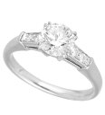 HARRY WINSTON ハリーウィンストン ダイヤ(D0.80ct F-VS1-3Ex) ラウンド トリスト リング PT950 プラチナ 日本サイズ約6....