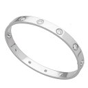 Cartier カルティエ フルダイヤモンド ラブブレスレット 17cm 750 K18 WG ホワイトゴールド【送料無料】【代引き手数料無料】レディース【中古...