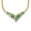 Ponte Vecchio ポンテヴェキオ エメラルド(2.82ct)ダイヤモンド(2.31ct)ネックレス 41cm 750 K18 YG イエローゴールド【...