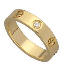 Cartier カルティエ 1Pダイヤモンド(0.02ct) ラブ リング 日本サイズ約8号 #48 B4056100 750 K18 YG イエローゴールド 【送料無料】【代引き手数料無料】指輪【中古】23480918