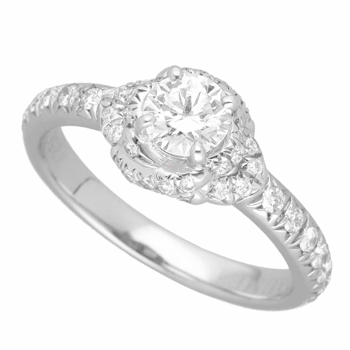 CHAUMET ショーメ ダイヤ(D0.31ct D-VVS1-3Ex) リアン・ダムール ソリテール リング Pt950 プラチナ Ref.J3LCZZ 日本サイズ約5号 #45 GIA鑑定書【送料無料】【代引き手数料無料】指輪 レディース【中古】31891207