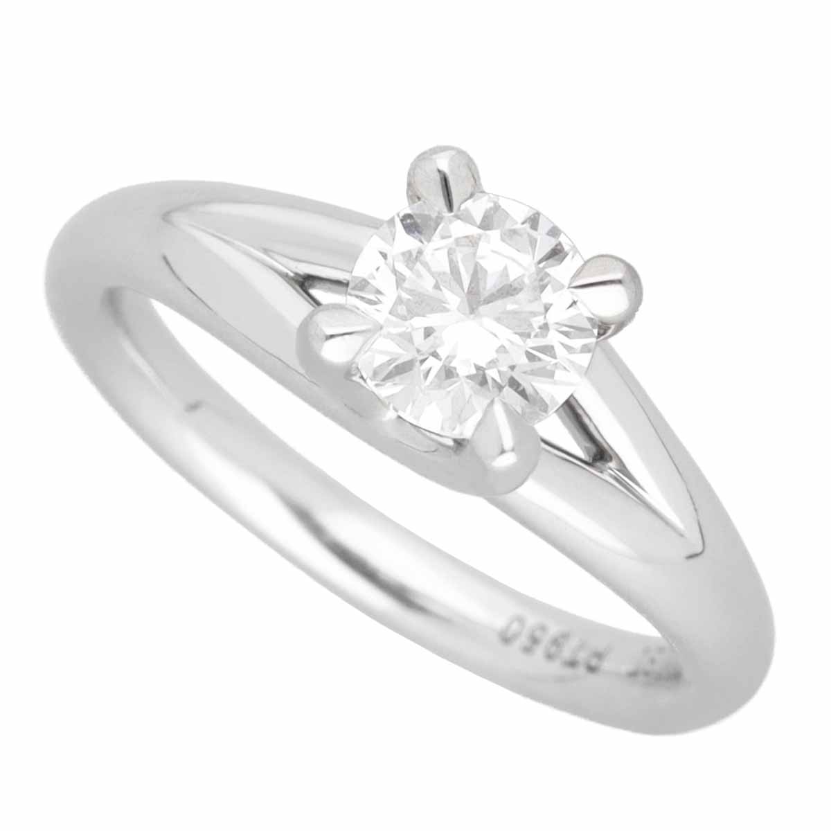 CHAUMET ショーメ ダイヤ(D0.70ct E-VS1-VG) リアン ソリテール リング PT950 プラチナ 日本サイズ約7号 #47 PARIS【送料無料】【代引き手数料無料】ソリティア 指輪 レディース【中古】31030102