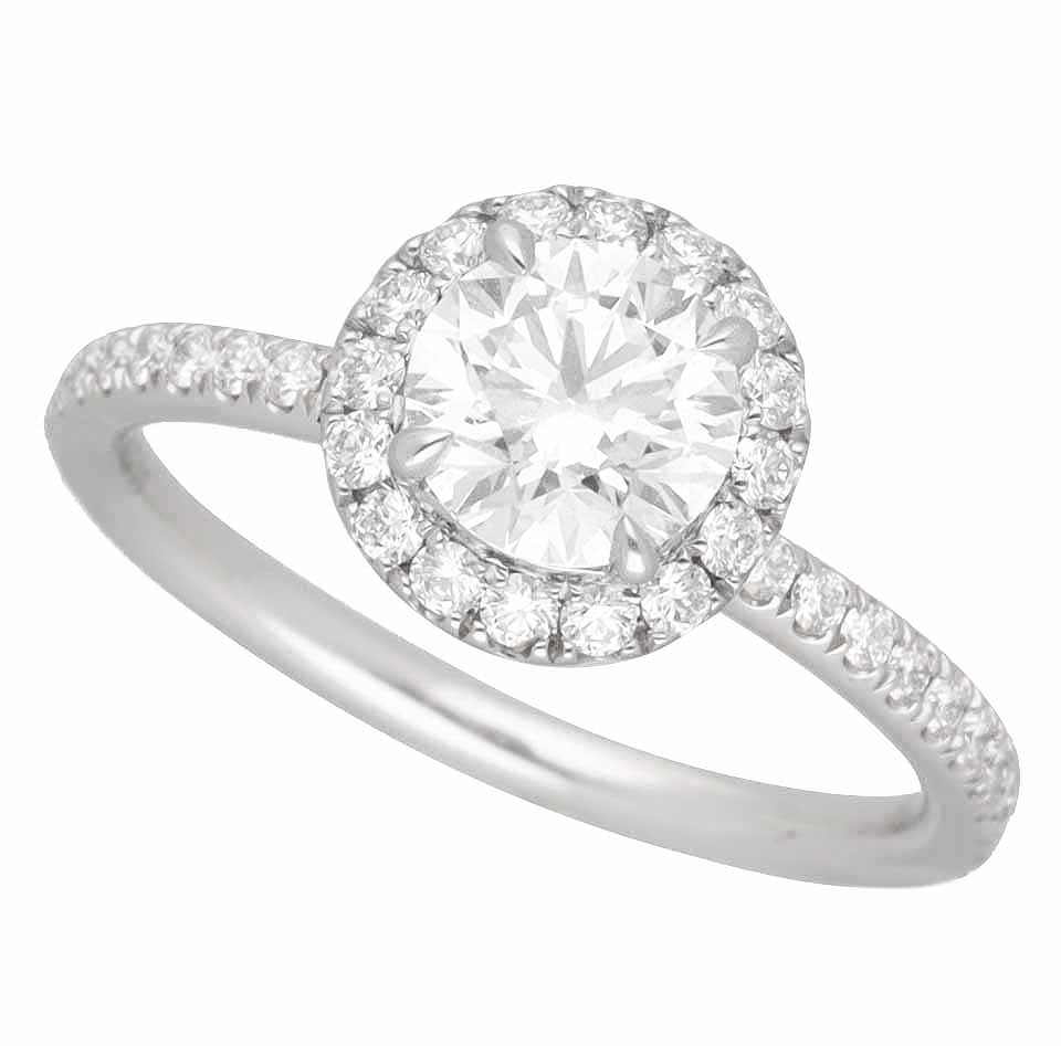 HARRY WINSTON ハリーウィンストン ダイヤ(D0.72ct D-VS1-VG) ラウンド マイクロパヴェ リング PT950 プラチナ 日本サイズ約7.5号 #47.5 HW GIA鑑定書【送料無料】指輪 【代引き手数料無料】【中古】30450618