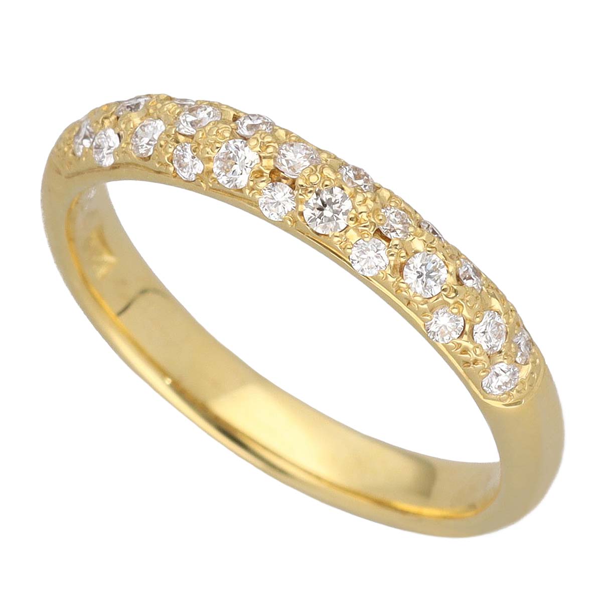Rakuten - ダイヤモンド(0.24ct) リング 750 K18 YG イエローゴールド 日本サイズ約12号 #52【送料無料】【代引き手数料無料】指輪【中古】23370732