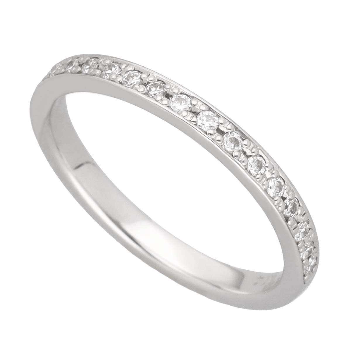 Rakuten - ハーフエタニティ ダイヤモンド(0.14ct) リング Pt950 プラチナ 日本サイズ約8号 #48【送料無料】【代引き手数料無料】指輪【中古】23340618