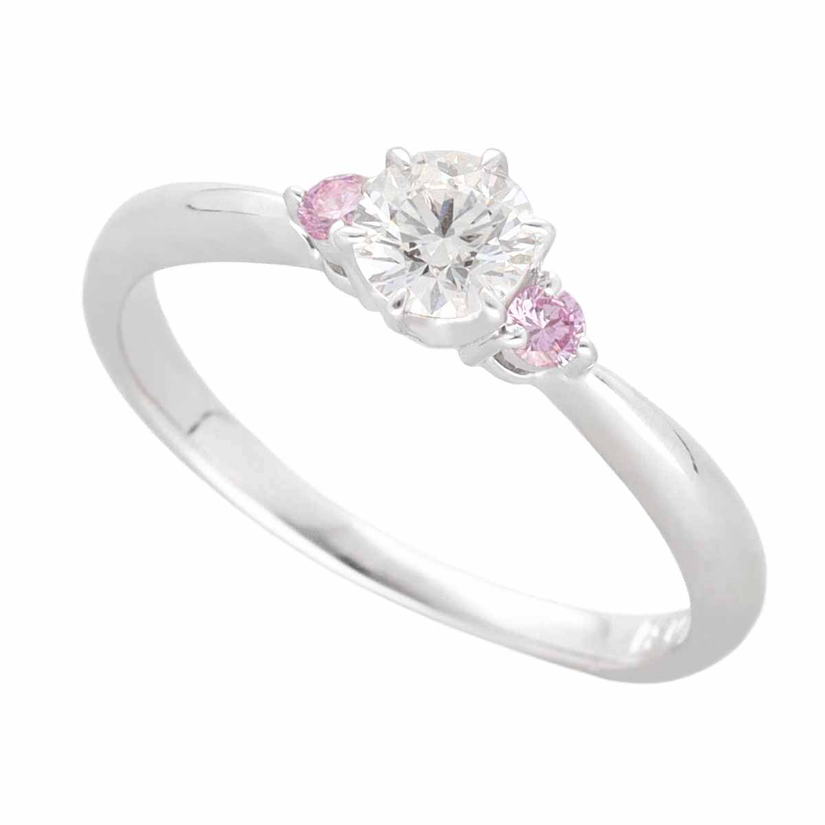 Rakuten - TASAKI タサキ ダイヤモンド(0.31ct F-VVS1-Ex)　ピンクダイヤモンド(0.05ct) リング Pt900 プラチナ 日本サイズ約9.5号 #49.5 鑑定書【送料無料】【代引き手数料無料】指輪【中古】22240402