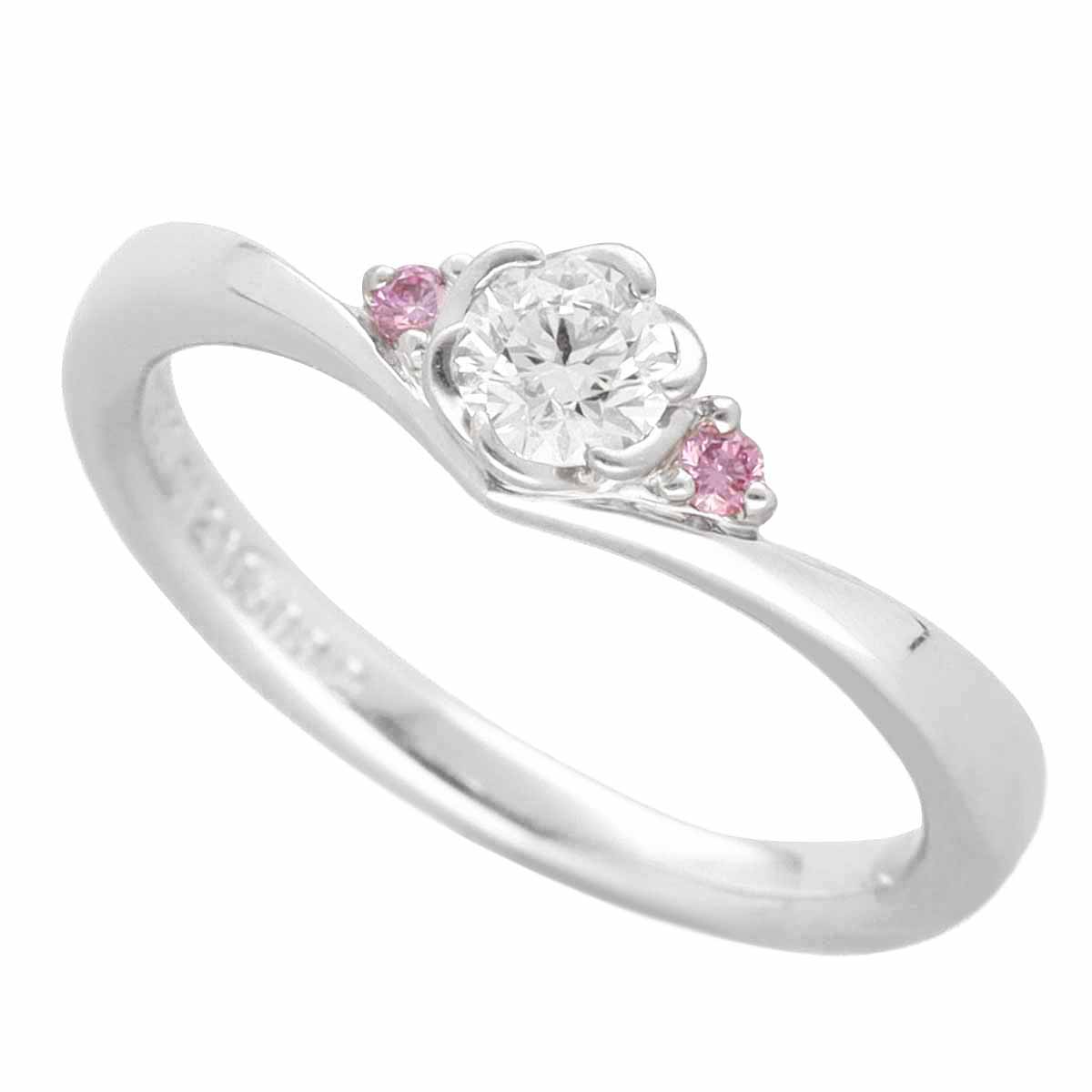 Rakuten - TRECENTI トレセンテ フローラ ダイヤ(0.174ct) ピンクダイヤ(0.02ct) リング PT900 プラチナ 日本サイズ約6号 #46 鑑別書【送料無料】指輪【中古】22020108