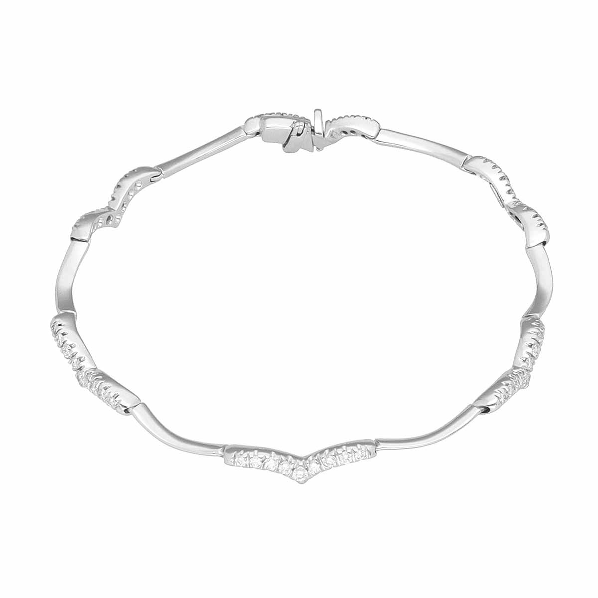 DAMIANI ダミアーニ ダイヤモンド ブレスレット 18cm 750 K18 WG ホワイトゴールドバングル25160603