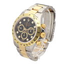 ROLEX ロレックス コスモグラフデイトナ 40mm 16523G 8Pダイヤモンド ブラック文字盤 自動巻 A番 SS ステンレススチール 750 K18 ...
