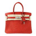 HERMES エルメス バーキン30 ミシシッピエンシス アリゲーター マット ゼラニウム Y刻印 シルバー金具【送料無料】【代引き無料】バッグ クロコダイル ...