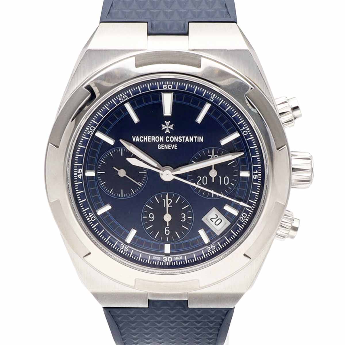【未使用品】ブティック限定 VACHERONCONSTANTIN ヴァシュロンコンスタンタン オーヴァーシーズ クロノグラフ 5520V/210A-B148 時計 42.5mm SS ステンレス 自動巻き ブルー文字盤 ダークブルーラバー/レザーバンド SWISS【送料無料】腕時計【代引き手数料無料】25070316