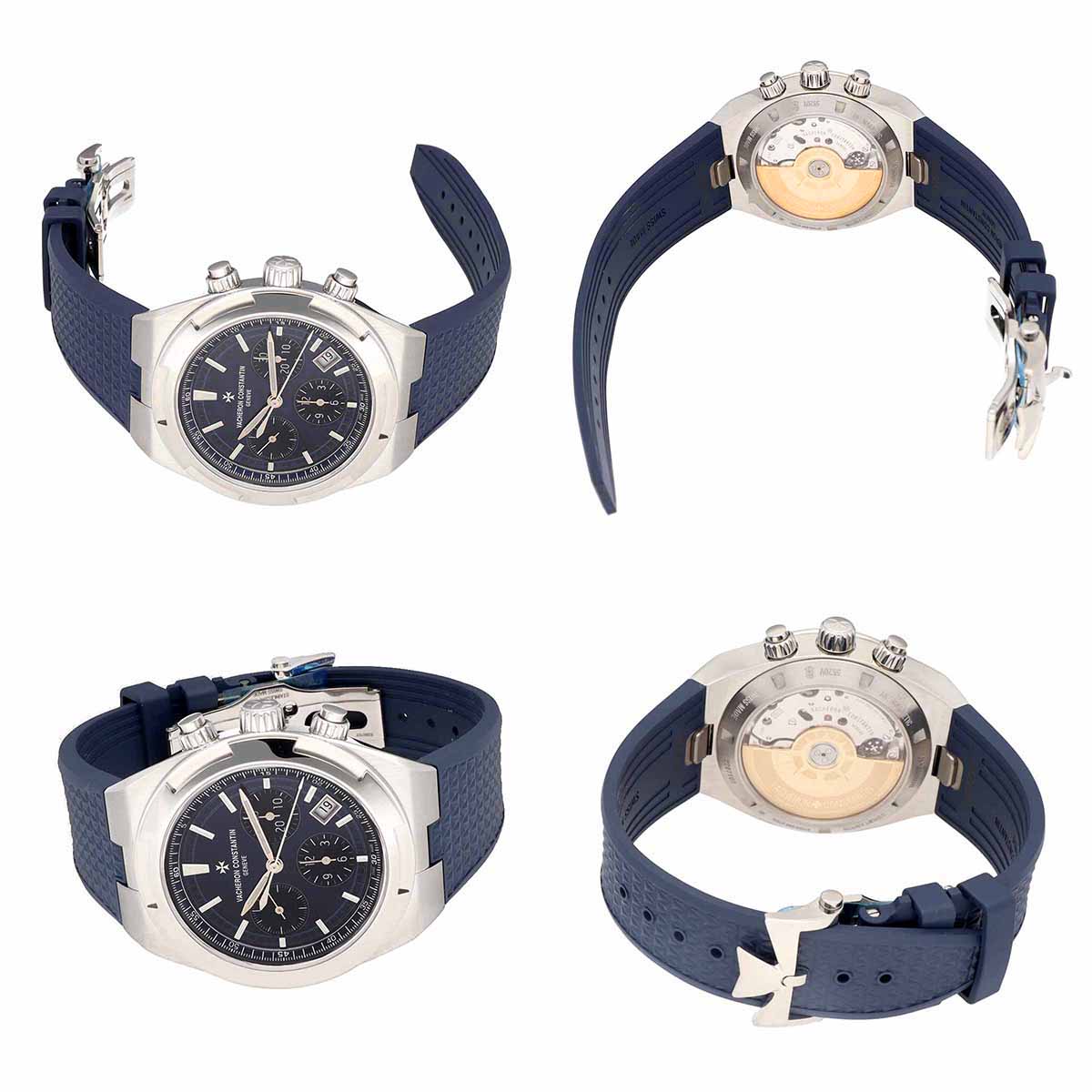 【未使用品】ブティック限定 VACHERONCONSTANTIN ヴァシュロンコンスタンタン オーヴァーシーズ クロノグラフ 5520V/210A-B148 時計 42.5mm SS ステンレス 自動巻き ブルー文字盤 ダークブルーラバー/レザーバンド SWISS【送料無料】腕時計【代引き手数料無料】25070316