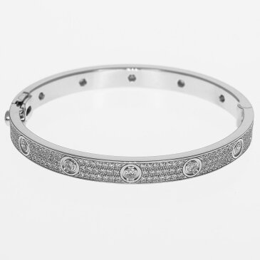 Cartier カルティエ ラブブレス パヴェダイヤモンド(D3.16cts) 18cm N6033603 K18 750 WG ホワイトゴールド【送料無料】【代引き手数料無料】レディース バングル【中古】31310401