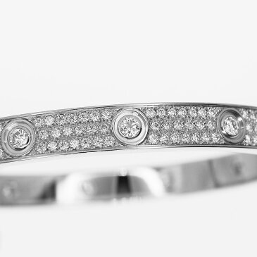 Cartier カルティエ ラブブレス パヴェダイヤモンド(D3.16cts) 18cm N6033603 K18 750 WG ホワイトゴールド【送料無料】【代引き手数料無料】レディース バングル【中古】31310401