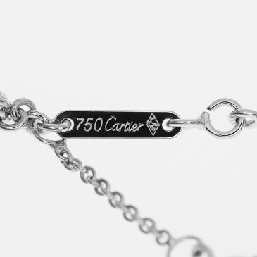 Cartier カルティエ ダイヤ クロス チェーン ペンダント ネックレス 42cm 750 K18 WG ホワイトゴールド【送料無料】【代引き手数料無料】【中古】3111020827841110